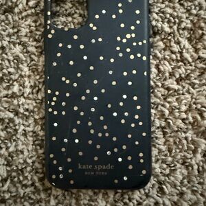 Kate Spade Black and Gold Phone 12 Case